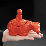 Cool Covered Ashtray for Outdoor Cute Bull Lidded Windproof Smokeless Ash Tray