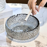 Cool Glass Ashtray Textured Surface Ash Tray Minimalist