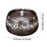 Covered Ashtray for Outdoor Patio Ceramic Lidded Windproof Smokeless Cool Ash Tray