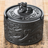 smokeless ashtray outdoor ash tray with lid dragon vintage ceramic