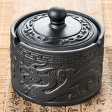 smokeless ashtray outdoor ash tray with lid dragon vintage ceramic