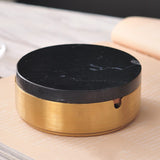 Covered Ashtray with Lid Stainless Steel Smokeless Ash Tray