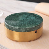 Covered Ashtray with Lid Stainless Steel Smokeless Ash Tray