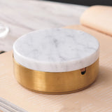 Covered Ashtray with Lid Stainless Steel Smokeless Ash Tray