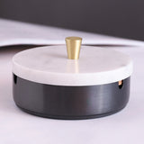 Covered Ashtray with Lid Stainless Steel Smokeless Ash Tray
