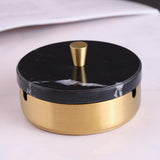 Covered Ashtray with Lid Stainless Steel Smokeless Ash Tray