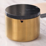 Covered Ashtray with Lid Stainless Steel Smokeless Ash Tray