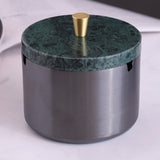 Covered Ashtray with Lid Stainless Steel Smokeless Ash Tray