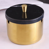 Covered Ashtray with Lid Stainless Steel Smokeless Ash Tray