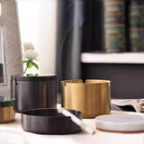 Covered Ashtray with Lid Stainless Steel Smokeless Ash Tray