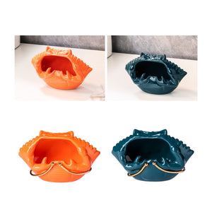 Crab Ash Tray Whale Ashtray for Table Outdoor Patio Wall Hang Ceramic Windproof Orange