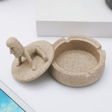 Creative Lidded Ashtray Resin Ash Tray Windproof Small Yoga Stretch Unique Smokeless 