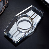 Crystal Glass Cigar Ashtray minimalist cool luxury ash tray heavy large