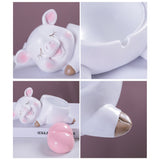 Cute Animal Ashtray with Lid Cool Resin Windproof Smokeless Lidded Covered Ash Tray Pig