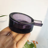 Cute Glass Ashtray Minimalist Portable Ash Tray purple
