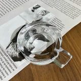 Cute Glass Ashtray Minimalist Portable Ash Tray transparent