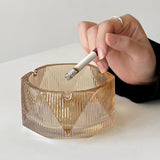 Cool Glass Ashtray Stripes Surface Ash Tray