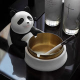 Cute Panda Ashtray Resin Cool Ash Tray Decorative