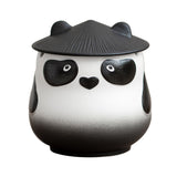 Cute Panda Ashtray with Lid Cool Ceramic Ash Tray Lidded Covered Windproof Smokeless Decorative