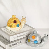 Cute Snail Ashtray Resin Ash Tray Patio Decoration Windproof Lidded Covered smokeless