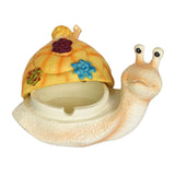 Cute Snail Ashtray Resin Ash Tray Patio Decoration Windproof Lidded Covered smokeless
