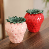 Cute Strawberry Ashtray Ceramic Cool Windproof Ash Tray Fruit Home Decor Red Pink