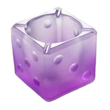 dice glass ashtray cool cute ash tray purple