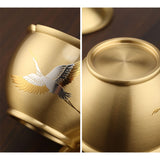 Elegant Brass Ashtray Covered Lidded Cute Cool Ash Tray Smokeless Windproof