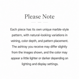 Please note card explaining unique marble-style pattern and color variation