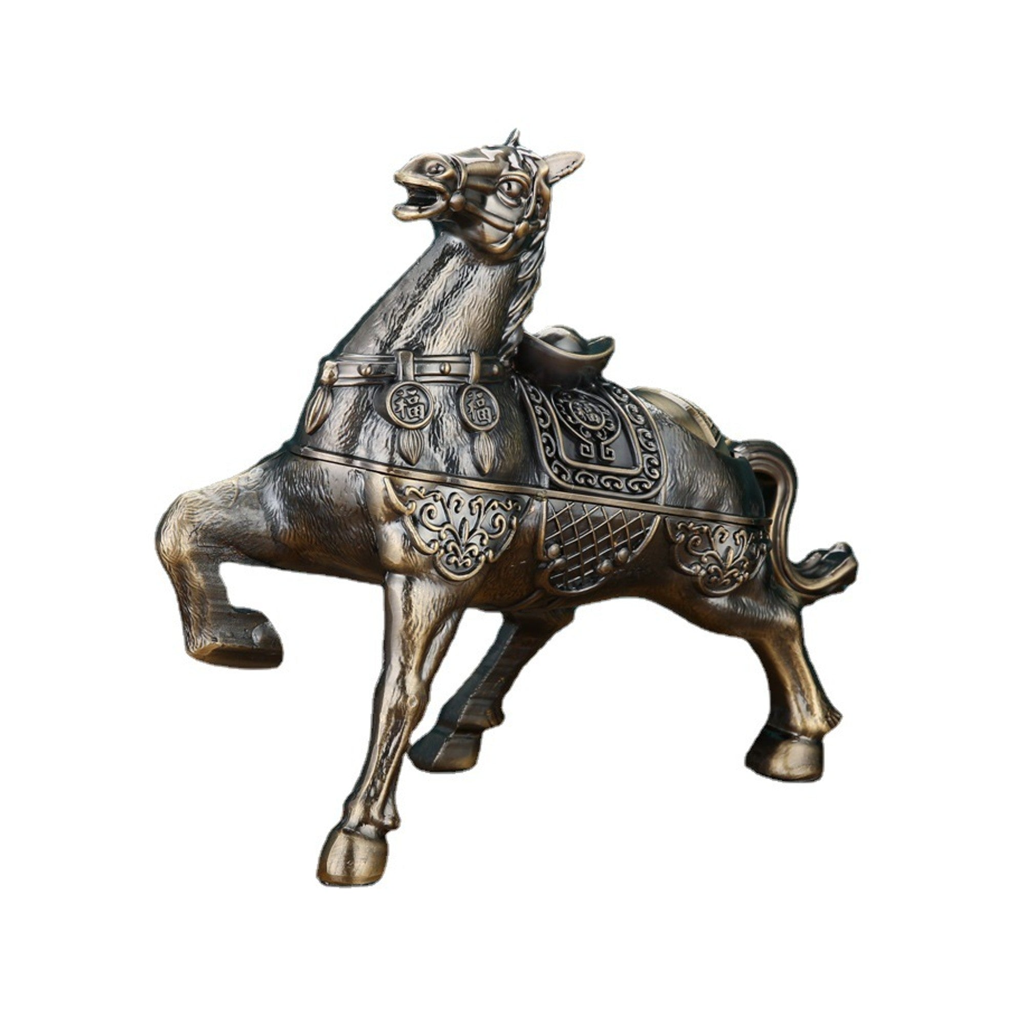 Fortune Horse Ashtray with Lid Metal Covered Large – Ashtray Planet