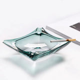 Glass Ashtray for Cigar Cigarette Large Square Triangle Crystal Ash tray
