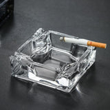 Crystal Glass Ashtray Square Cool Cute Classy Heavy Ash Tray