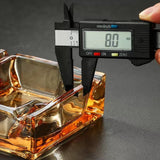 Crystal Glass Ashtray Square Cool Cute Classy Heavy Ash Tray