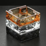 Crystal Glass Ashtray Square Cool Cute Classy Heavy Ash Tray