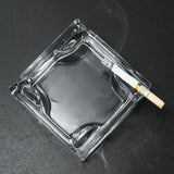 Crystal Glass Ashtray Square Cool Cute Classy Heavy Ash Tray