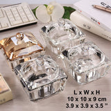 Glass Ashtray with Lid Square