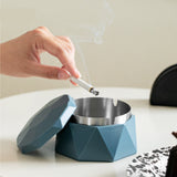 Ashtray with Lid Nordic Smokeless Covered Lidded Windproof Cool Ash Tray