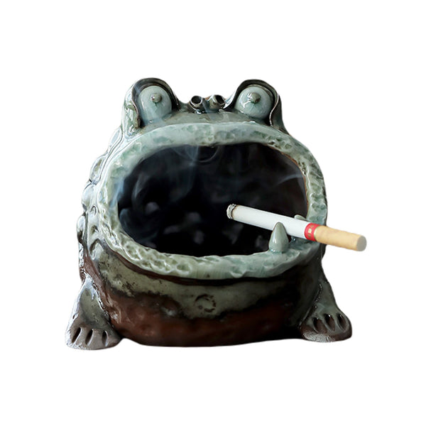 小物入れ  ECONOMICS EXPERIMENT / ashtray Lucky Toad Ashtray Cute Ceramic Windproof Ash Tray – Ashtray Planet