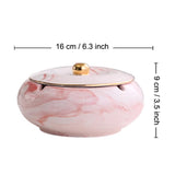 Luxury Marble Pattern Ashtray with Lid