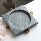 Marble Ashtray Square Round Extra Large