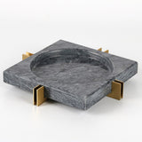 Marble Ashtray Square Round Extra Large