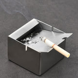 Metal Ashtray with Removable Slide Lid Stainless Steel Cool Cute Ashtray Covered Lidded Windproof
