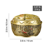 Metal Ashtray with Lid Vintage Egyptian Smokeless Lidded Covered Windproof Cool Cute Ash Tray Zinc Alloy Gold