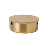 Minimalist Ashtray with Lid Stainless Steel Cool Cute Covered Lidded Ash Tray Smokeless Windproof Gold