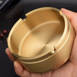 Outdoor Ashtray with Lid for Patio Cool Cute Copper Covered Smokeless Windproof Ash Tray