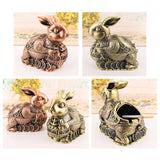 Rabbit Ashtray with Lid Smokeless Vintage Cute Cool Ash Tray Covered Lidded Windproof Decorative Home Decor