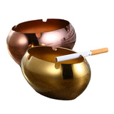Oval Ashtray for Outdoor Metal Windproof Cute Cool Stainless Steel Ash Tray
