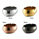Oval Ashtray for Outdoor Metal Windproof Cute Cool Stainless Steel Ash Tray