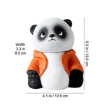 Panda Ashtray with Lid Cool Cute Cement Decorative Ash Tray Covered Lidded Windproof