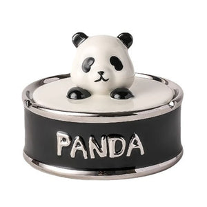 panda covered ashtray cute cool ceramic ash tray windproof smokeless lidded